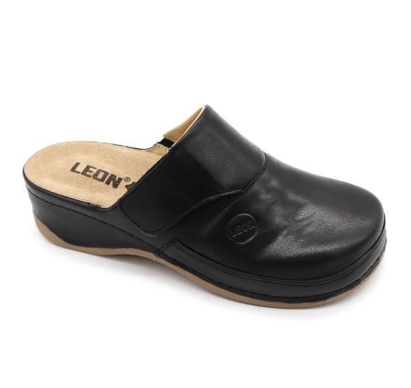 leon damen lederclogs-2019-schwarz