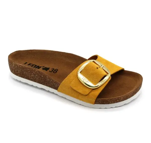 leon damen lederschuhe-4020-gelb