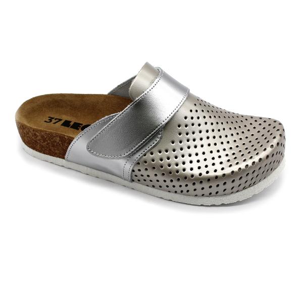 Damen Lederclogs modell 4251 Champagne – edle Lederclogs für Damen in Champagnerfarbe