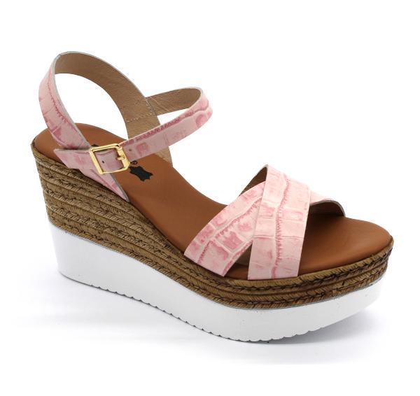 Leon Damen Ledersandalen Modell 1300 Rosa – stilvolle Sandalen aus hochwertigem Leder mit ergonomischem Fußbett