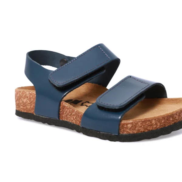 Leon Kinder Ledersandalen Modell 4803 Blau – hochwertige Ledersandalen für Kinder mit Klettverschluss und rutschfester Sohle 01