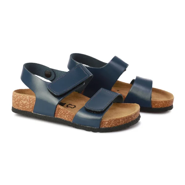Leon Kinder Ledersandalen Modell 4803 Blau – hochwertige Ledersandalen für Kinder mit Klettverschluss und rutschfester Sohle 04
