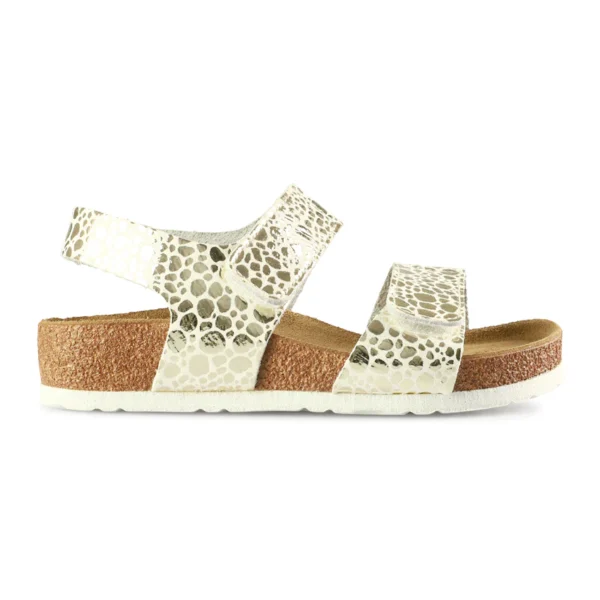 Leon Kinder Ledersandalen Modell 4803 Gold – hochwertige Ledersandalen mit Klettverschluss und rutschfester Sohle