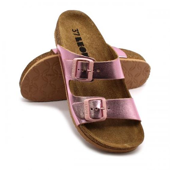 Leon Kinder Lederschuhe Modell 1983 Rosa Metallic 04 - stilvolle und bequeme Kinderschuhe
