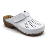 Lederclogs,Modell PU161,Damen-Clogs,aus Leder,Kunststoffsohle,mitKlettverschluss,medical